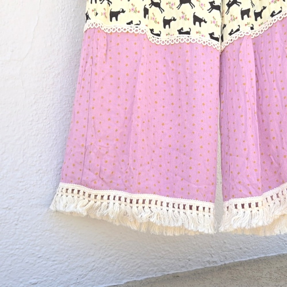 NATURAL LIFE Black and Pink Patterned Pajama Pants - Picture 10 of 14